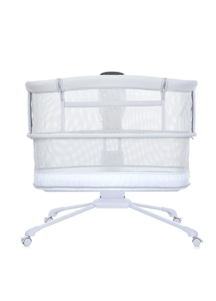 Детская кроватка-люлька приставная 3 в 1 с музыкой и таймером для новорожденных белая москитная сетка Mastela (368759595)