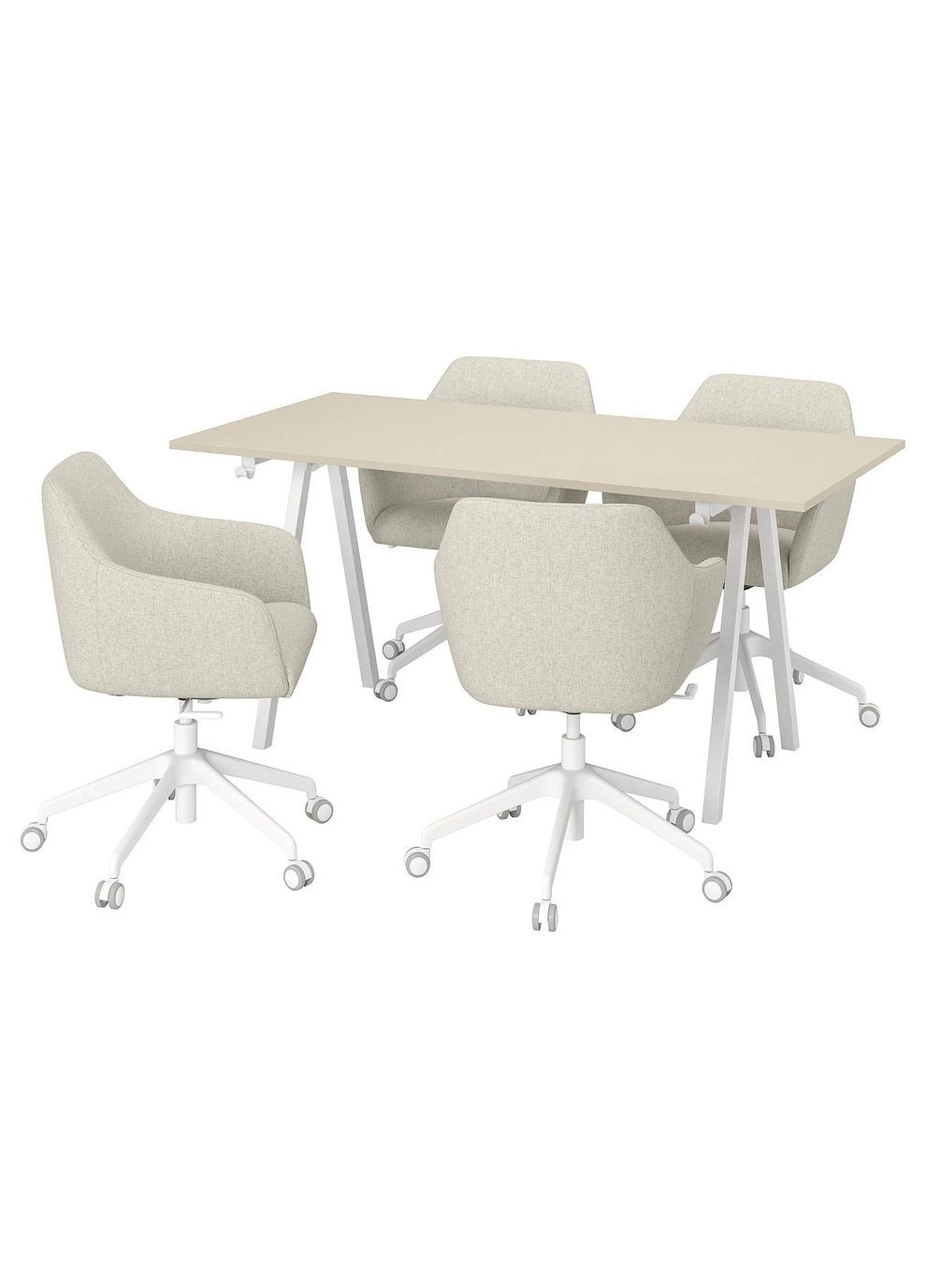 Конференцстіл зі стільцями ІКЕА TROTTEN / TOSSBERG 160х80 см (s99552672) IKEA (278406366)