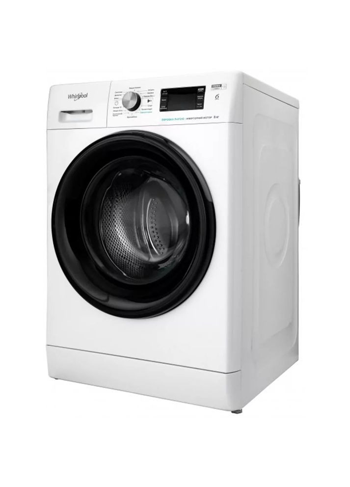 Стиральная машина FFB8248BVUA фронтальная, 8кг, 1200, A+++, 60см, дисплей, пара, инвертор, люк черный, WHIRLPOOL (364275523)