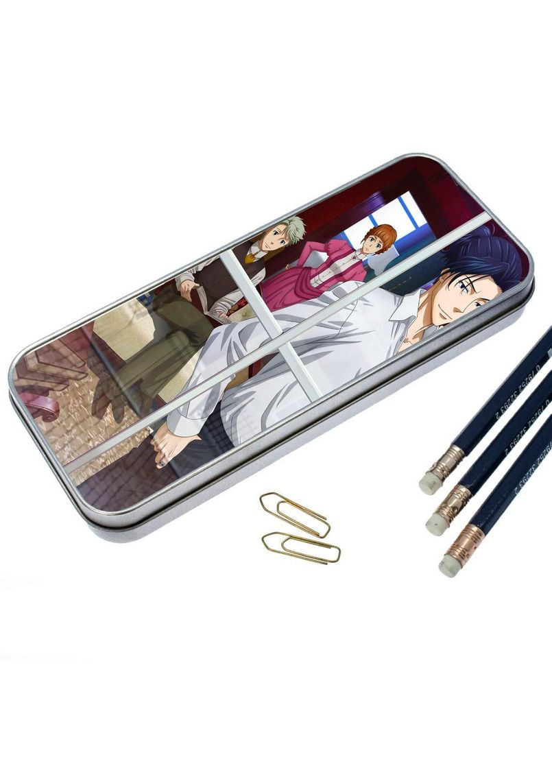 Органайзер для канцелярских принадлежностей металлический, кейс для мелочей Патриотизм Мориарти #003 7*18 см Silver No Brand (309153413)