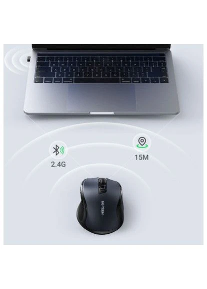 Мишка MU006 Ergonomic Wireless Gray/Black (15063) Ugreen (397283669)