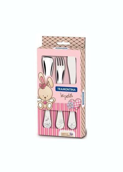Набір столових приладів (3 пр) (66973/005 BABY Le Petit pink рожевий) Tramontina (354225098)