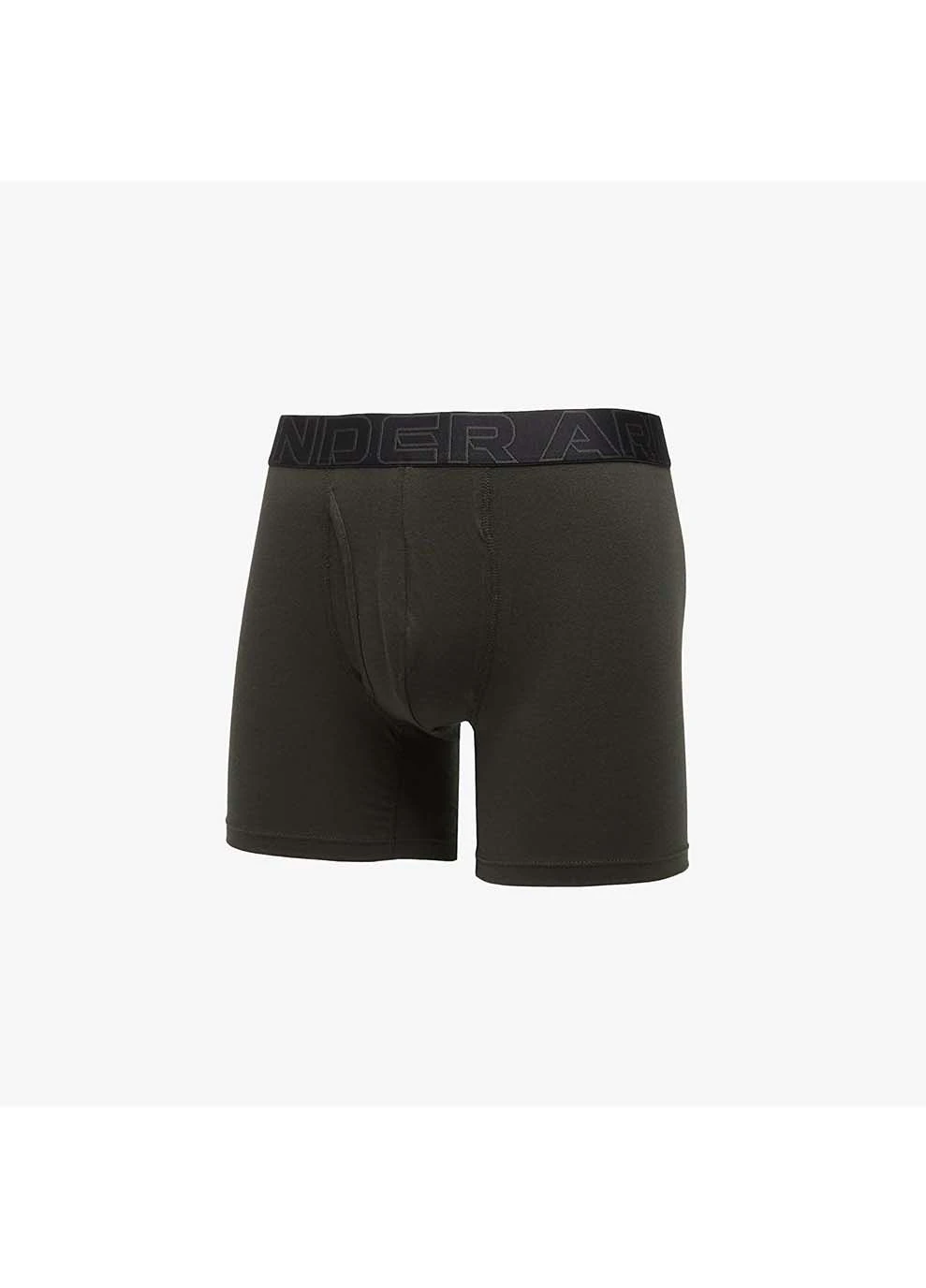 Труси-боксери UA PERFORMANCE COTTON - PRINT 6 Чорний, Зелений Under Armour (395620409)