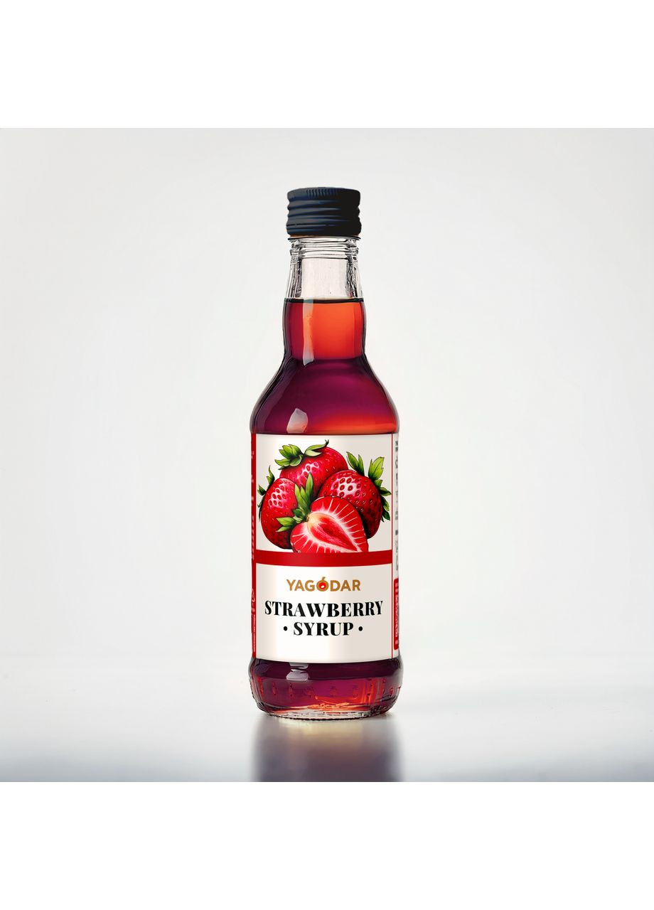 3 сиропи Полуниця, скло YAGODAR (370565542)