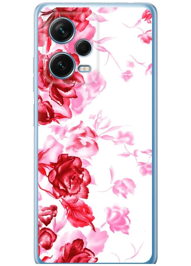 Силиконовый чехол 'Нарисованные розы' для Endorphone Xiaomi Redmi Note 12 Pro+ 5G (378345097)