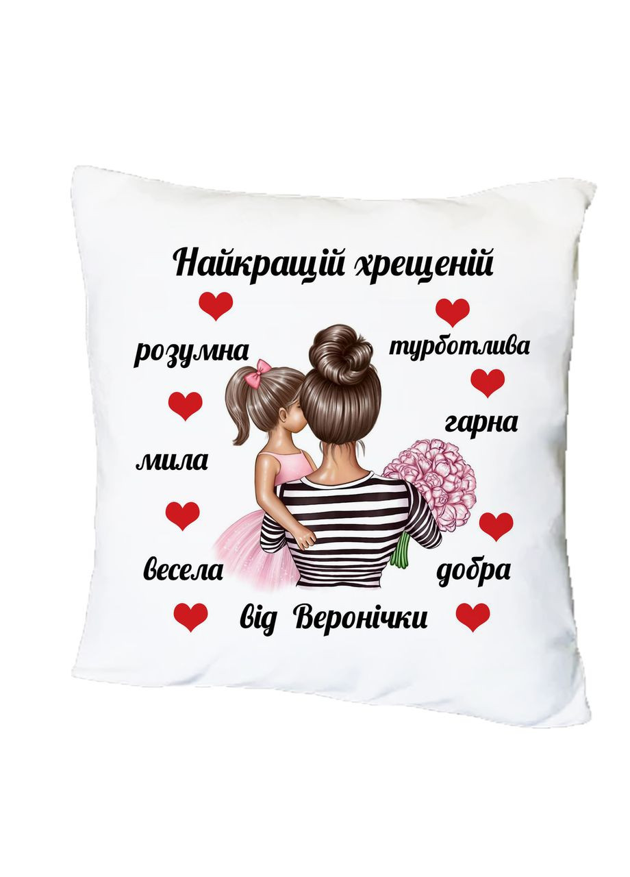 Подушка с печатью "Лучшей крестной" №2 (26853) жёлтый Destroyer (334729027)