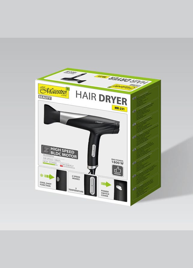 Фен MR-231 1800 Вт черный Maestro (364109607)