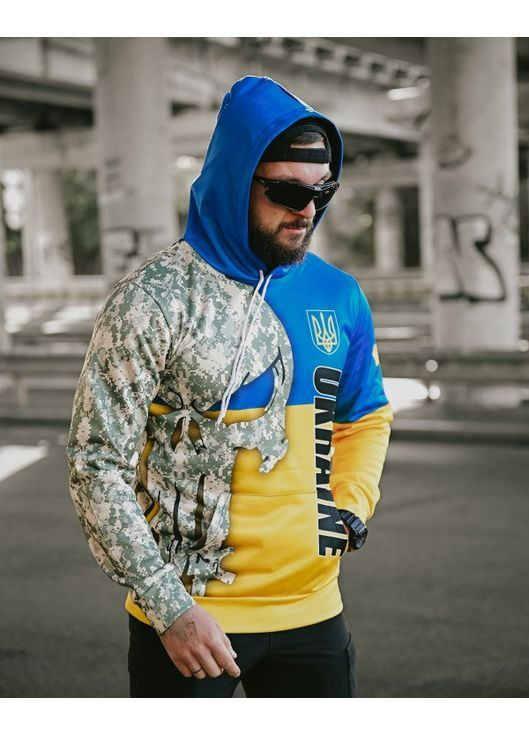 Армійське чоловіче худі на флісі Ukraine блакитно-жовте Freedom (363849581)