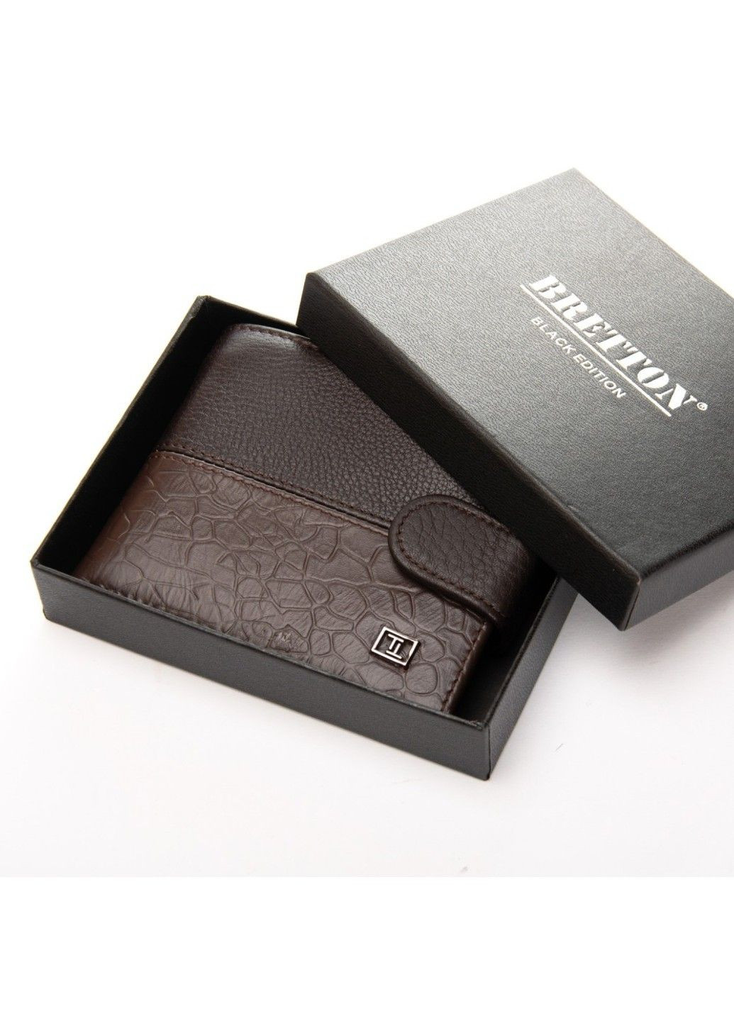 Чоловічий шкіряний гаманець BE 210L brown mix Bretton (360938772)