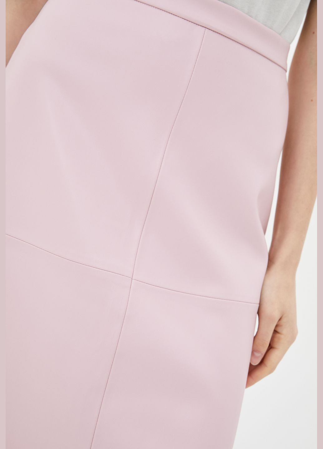 Розовая кэжуал однотонная юбка ORA