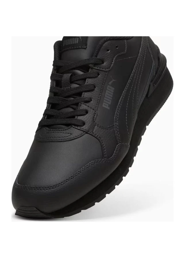 Черные кроссовки черные 399068-09 Puma ST RUNNER V4 LEATHER