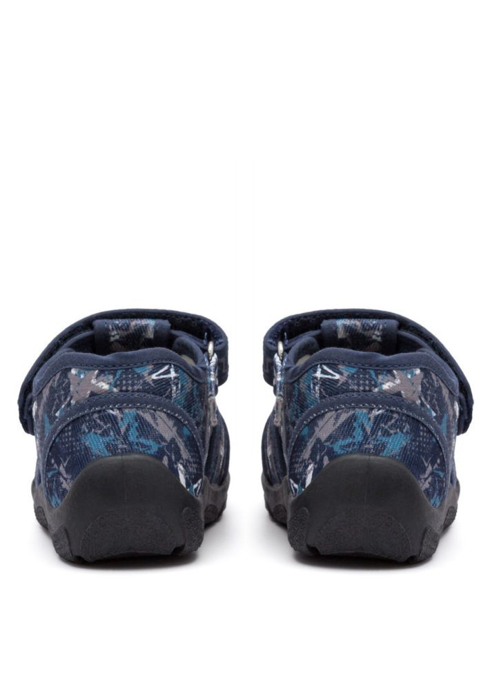 Синие тапочки детские polly синие на липучке Oldcom