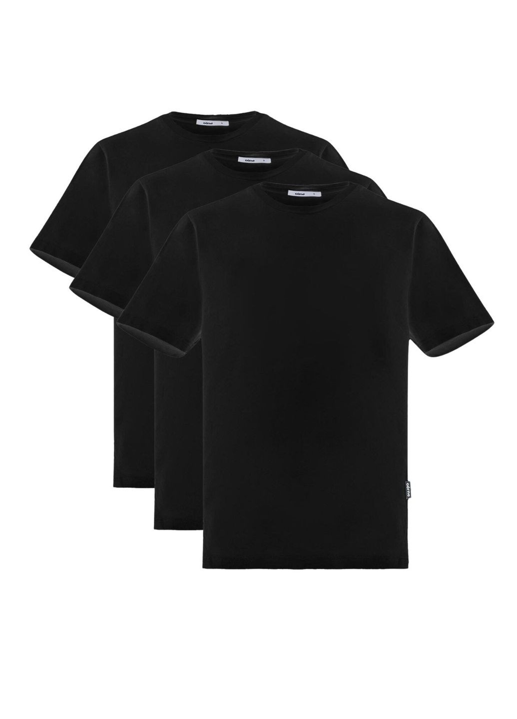 Чорний демісезонний комплект 3-х футболок luxury-w чорного кольору Garne