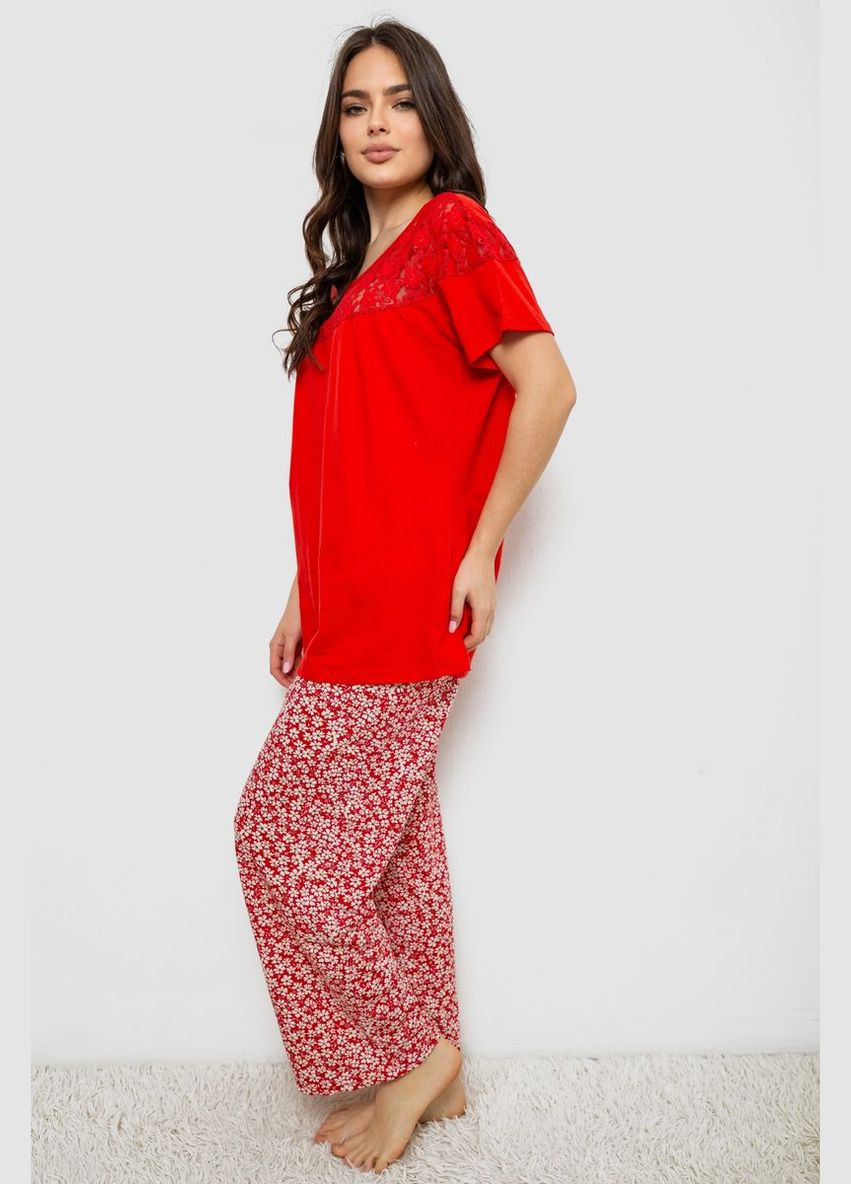 Червона жіноча піжама з принтом Andi 243R1600-011
