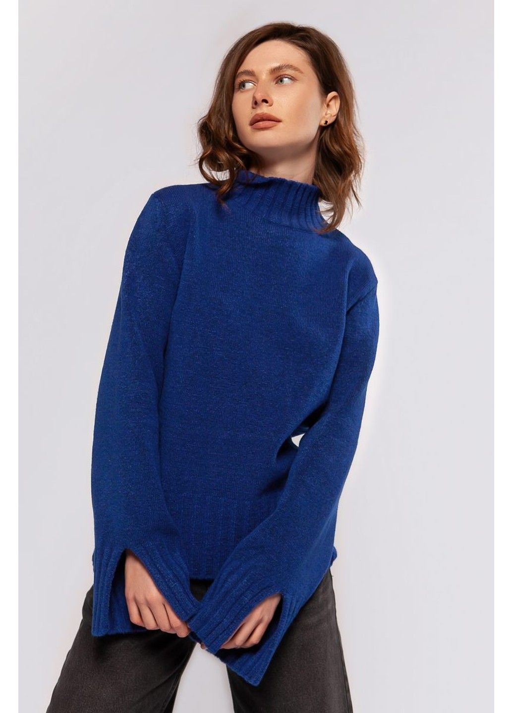 Світло-синій зимовий светр sw924 Sewel