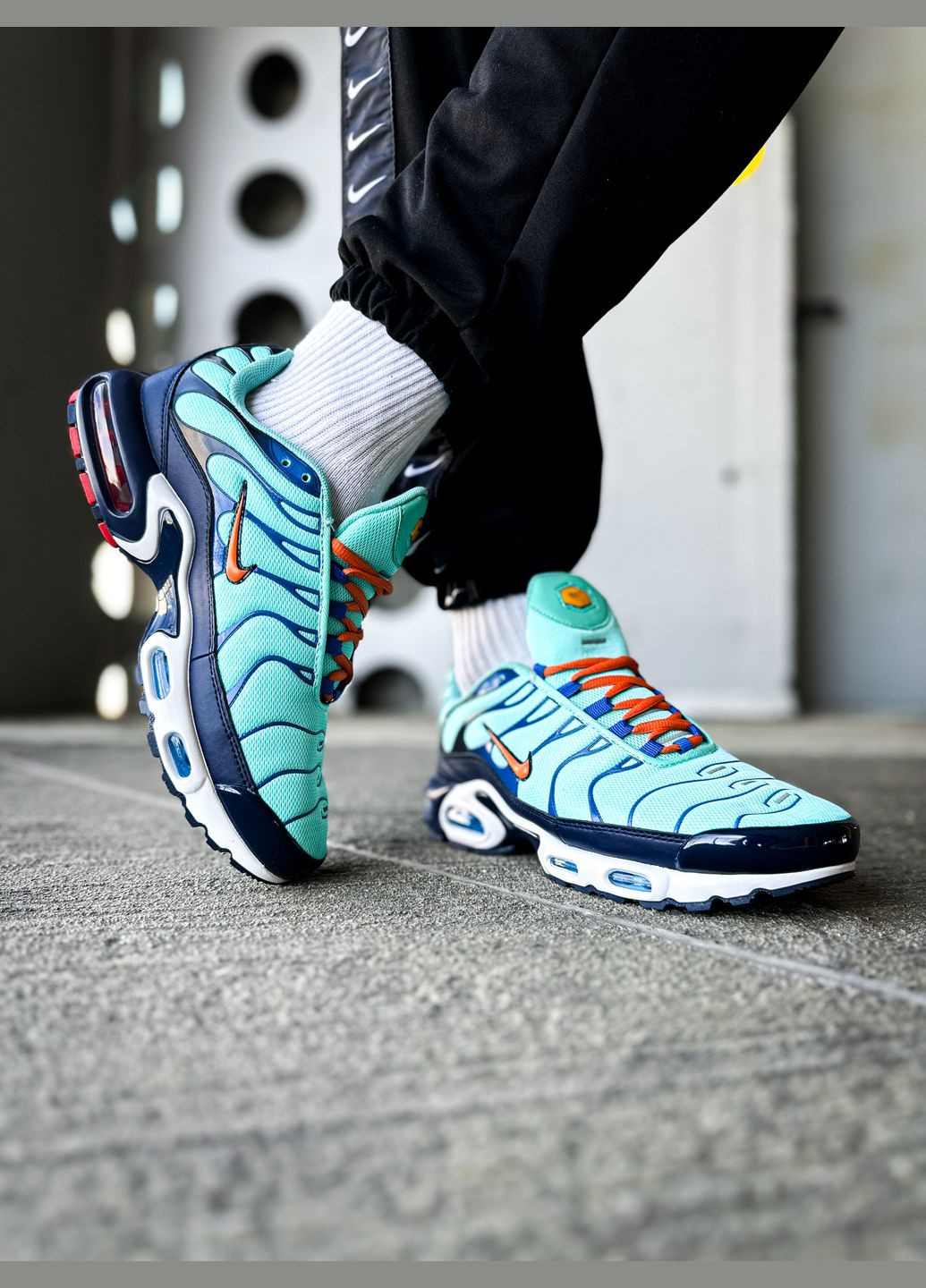 Синій Осінні кросівки чоловічі nike air max tn plus blue \ найк аір макс тн плюс сині No Brand