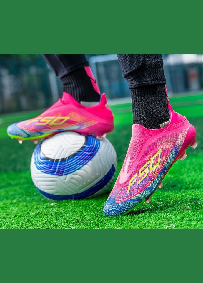 Красные футбольные бутсы No Brand без шнурков