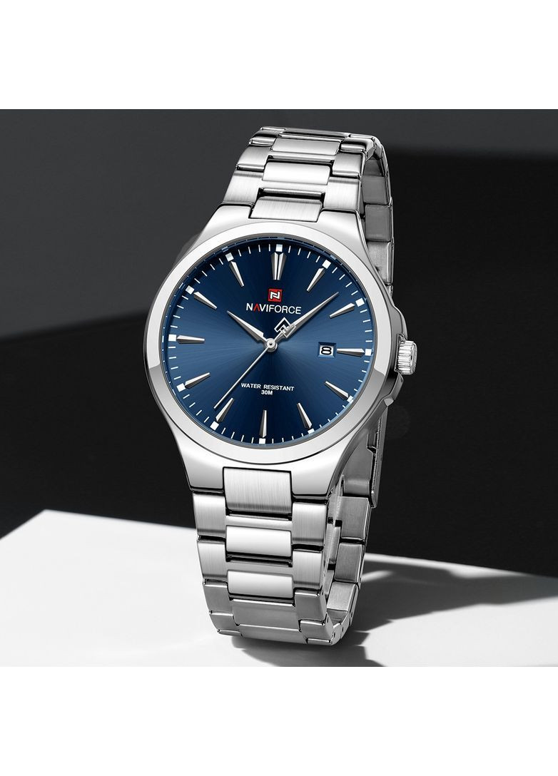 Наручний годинник чоловічий Spartan Сріблястий (3558) Naviforce (363318815)