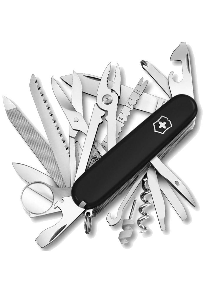 Комплект нож SwissChamp Black 1.6795.3 + Чехол с фонариком Police Victorinox (317305809)
