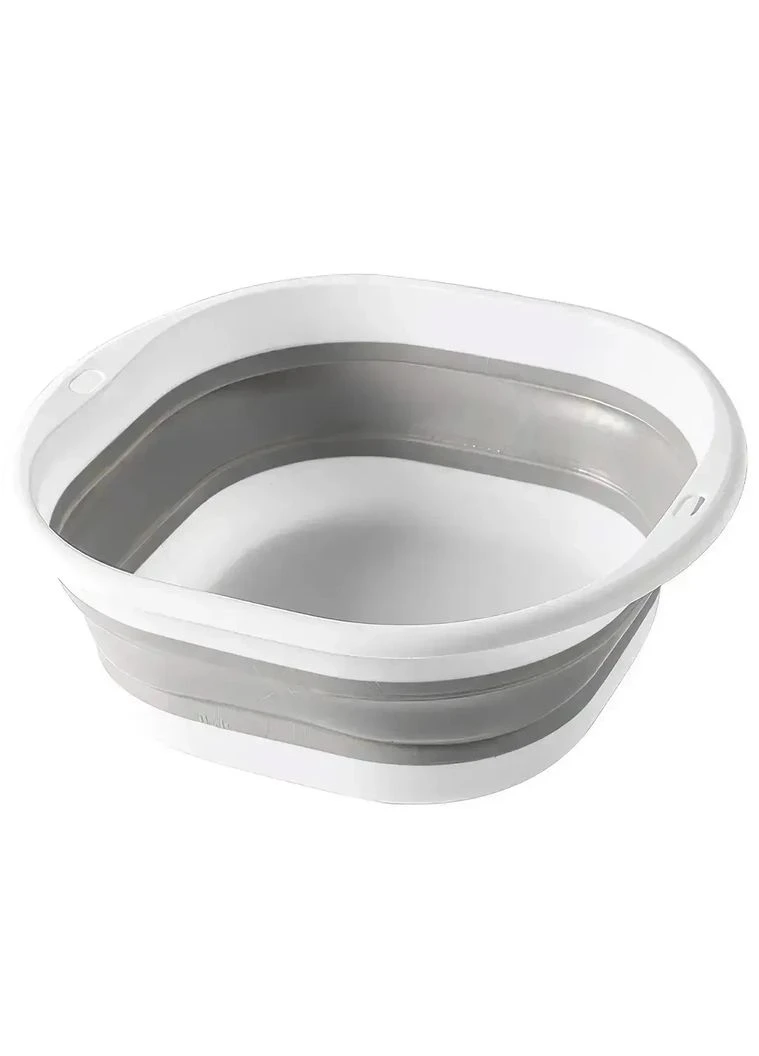 Туристическая раскладная миска RIAS R-153 силиконовая 3L White-Grey (3_06211) No Brand (395882470)
