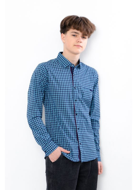 Синяя повседневный рубашка Носи своє