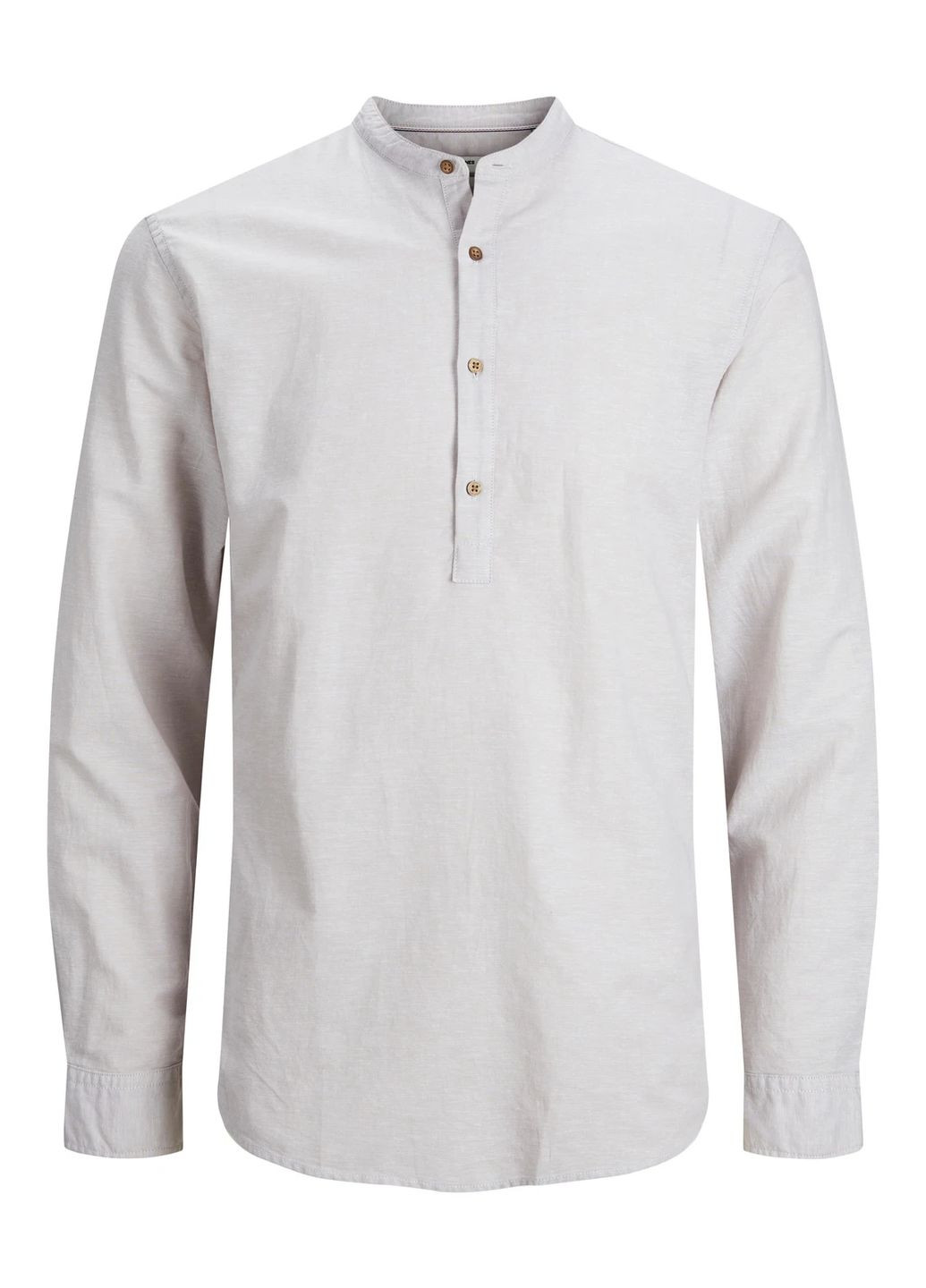 Белая повседневный, кэжуал рубашка однотонная JACK&JONES