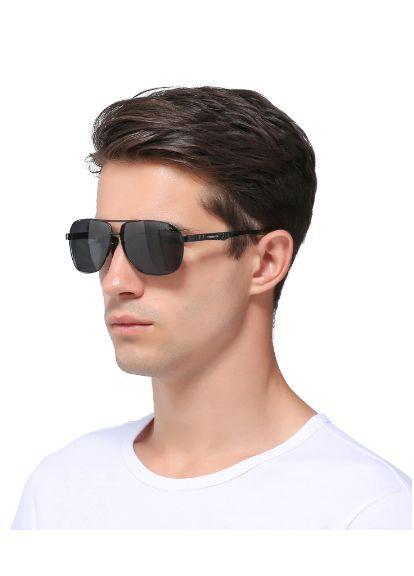 Солнцезащитные очки Авиатор в классической оправе с поляризованными линзами N7188 DESIGN KINGSEVEN (299332629)