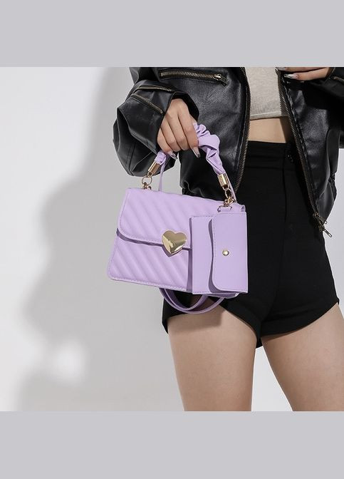 Жіноча сумка крос-боді фіолетова лілова No Brand (290665312)