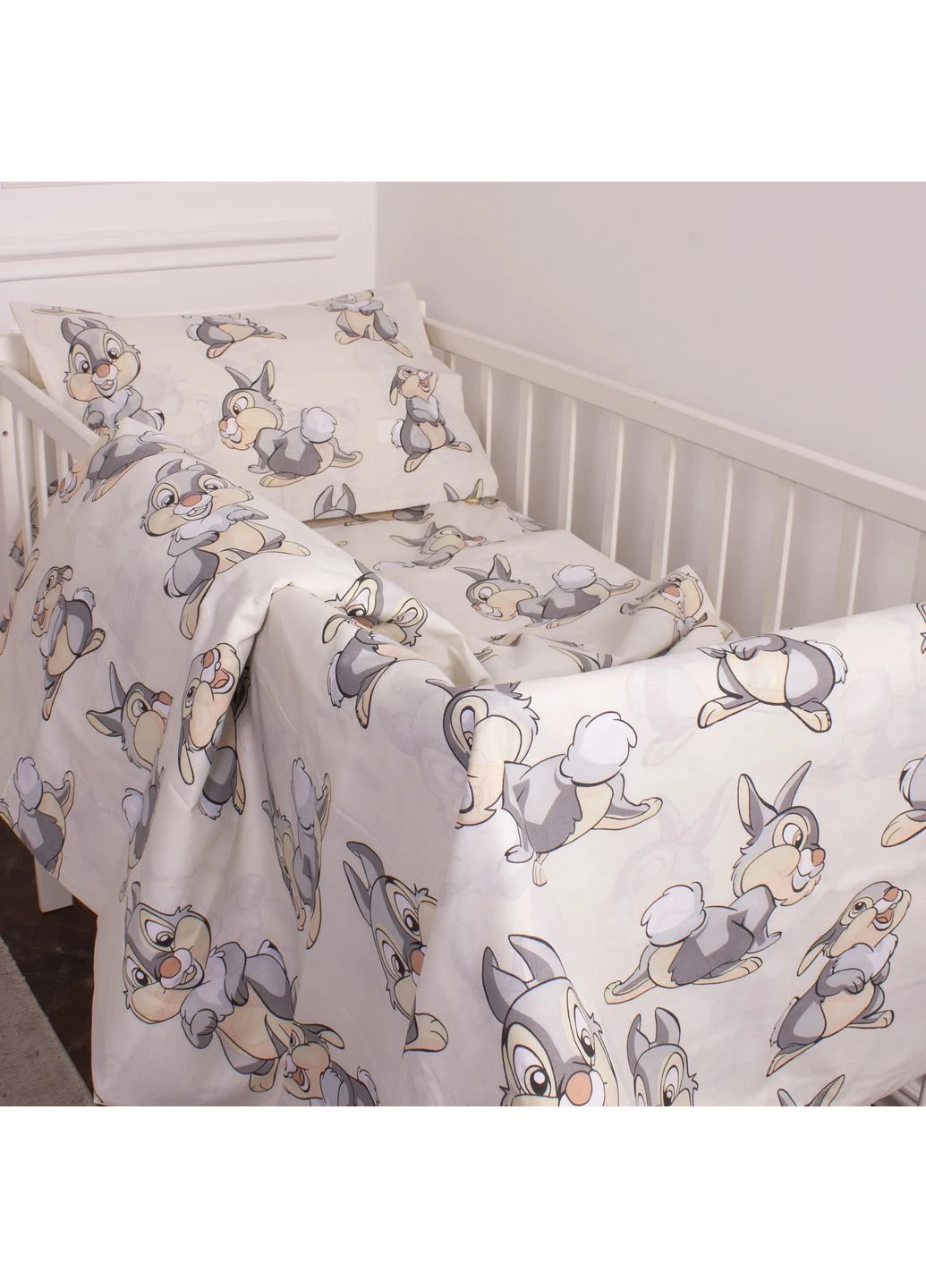Комплект постільної білизни Ranforce Elite JUNIOR 20-0022 Rabbit Gray Полуторний Євро Mirson (399962966)