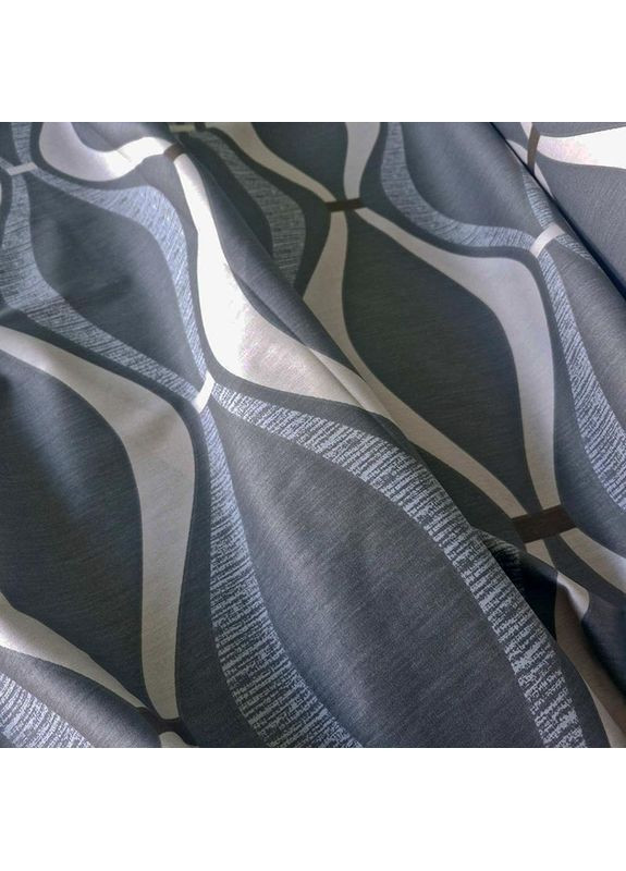 Постільна білизна Сіра хвиля Сатин Сімейна на резинці 560704-8 MERISET (363131769)