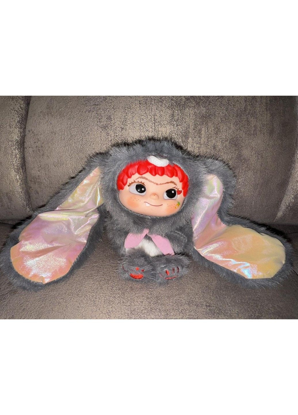 М'яка іграшка брелок підвіска Вакуку Wakuku 2 сезон 12 см сірий зайчик No Brand (356506541)