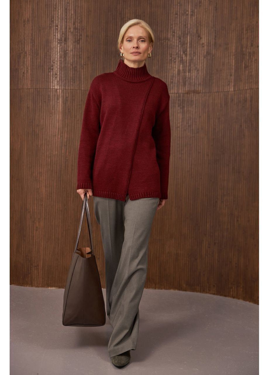 Темно-бордовий демісезонний джемпер кофта светр джемпер Triko Bakh