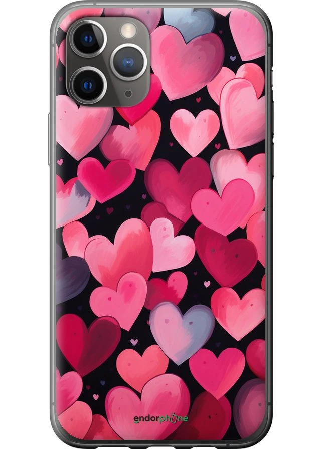 Чехол на iPhone 11 Pro Max Сердечки 4 "5662u-1723-70447" Endorphone (378311090)