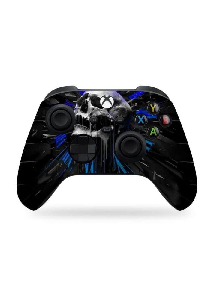 Виниловая наклейка SONGYI для геймпада Xbox Series X/S Black/Blue skull No Brand (366303766)