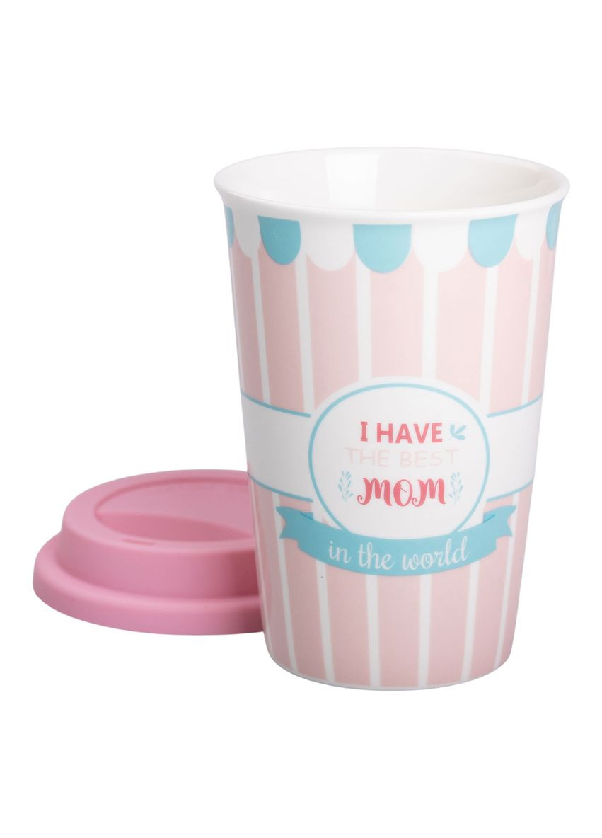 Стакан керамический 420 (мл) с силиконовой крышкой I have the best mom RX-N240288HM (A-033435) Liling Rongxiang Ceramic (358933860)