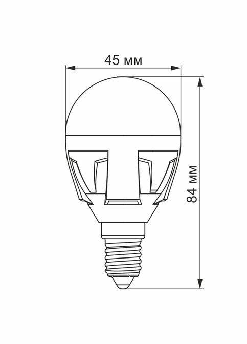 Светодиодная лампа PREMIUM G45 7W E14 3000K (VLG45-07143) Videx (282312757)