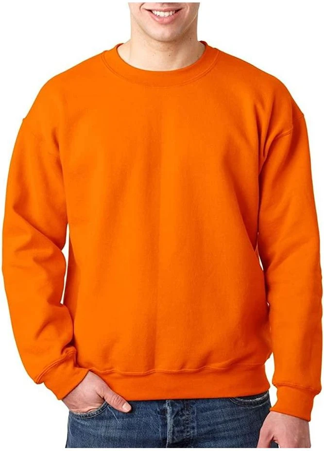 Оранжевый мужской свитшот на флисе heavy blend crewneck sweatshirt теплый свитер оранжевый, s Gildan (394993315)