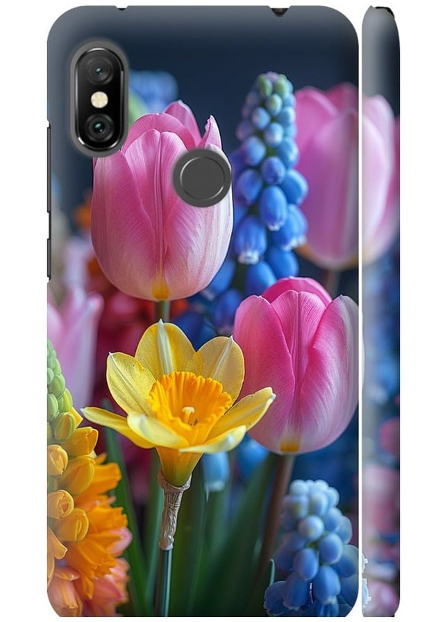 3D пластиковый матовый чехол 'Весенние цветы' для Endorphone xiaomi redmi note 6 pro (285783577)