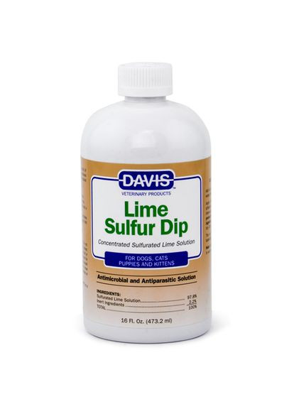 Антимикробное и антипаразитарное средство Lime Sulfur Dip для собак и кошек 473 мл (87717907266) Davis (279571827)