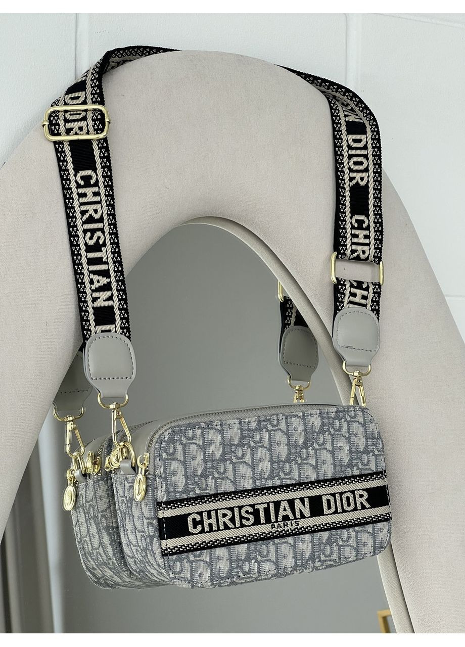 Сумка жіноча світло-сірий текстиль крос боді No Brand (369935601)