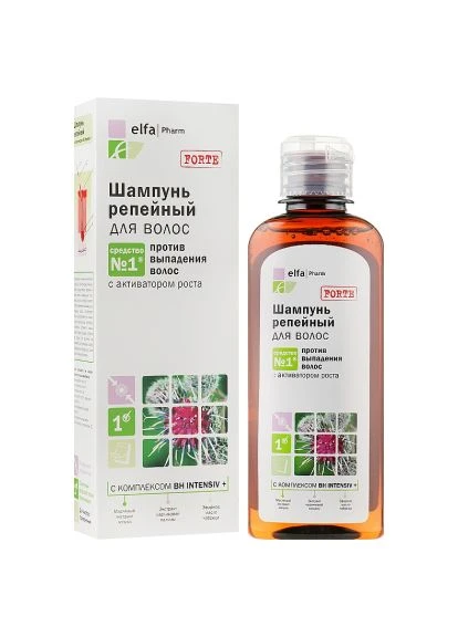 Шампунь Репейный Против выпадения волос 200 мл (5901845500227) Elfa Pharm Реп'яховий Проти випадіння волосся 200 мл (400306465)