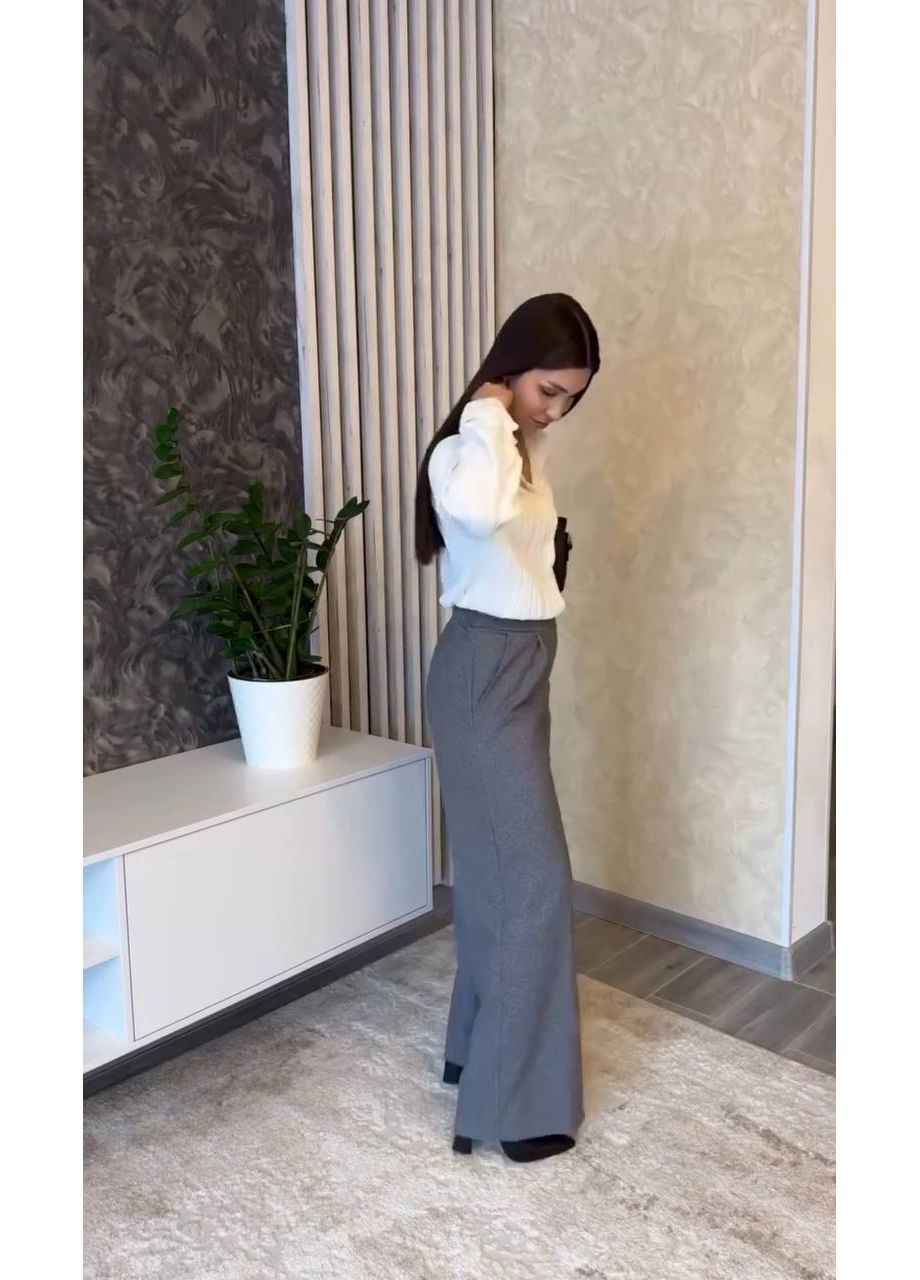 Штани жіночі широкі кашемір вовна No Brand (363267784)