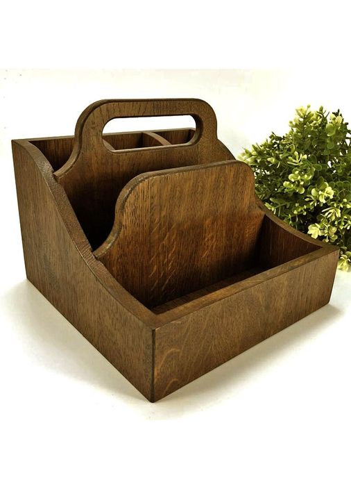 Подставка для столовых приборов из дерева Песаторе латте (ПСП-004616) No Brand (327424266)