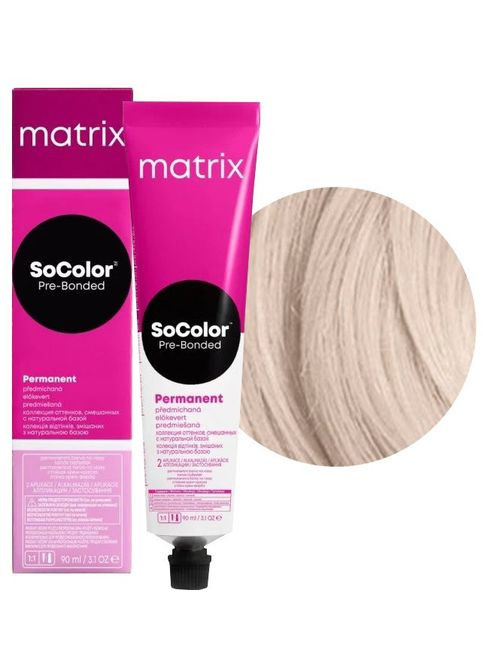 Стійка кремфарба для волосся SoColor Pre-Bonded 11A ультрасвітлий блондин попелястий, 90 мл Matrix (292736829)