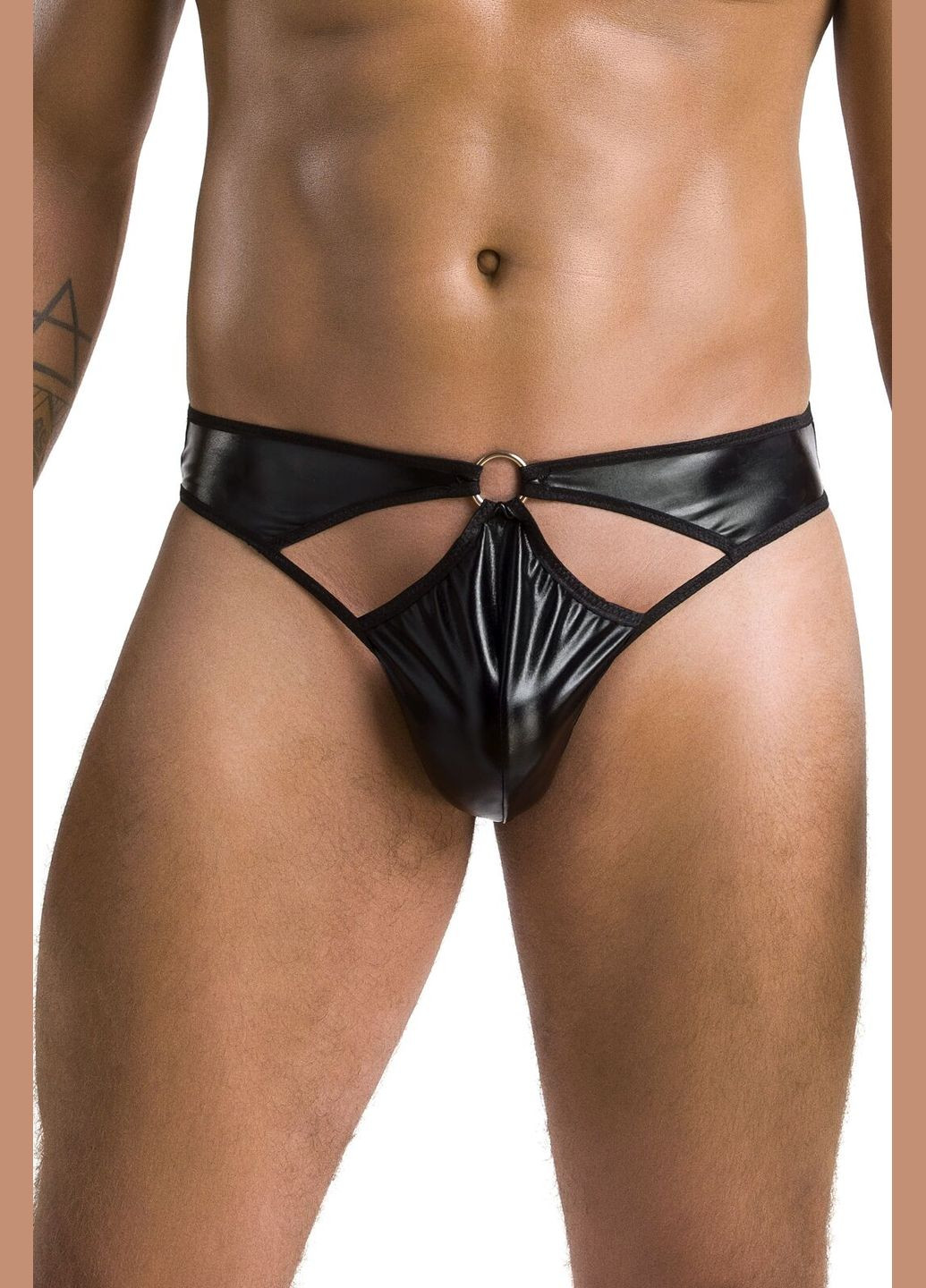 Чоловічі стринги Thong Paul XXL/XXXL, чорні, під латекс Passion (314507833)