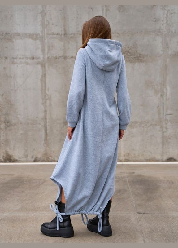 Светло-серое повседневный женские платья 14853 ISSA PLUS