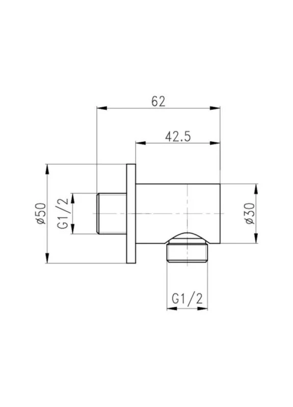 Акційний набір 1+1=3: Підключення для шлангу Spojeni Matt Black, округле QTCRBB030 Qtap (397568645)
