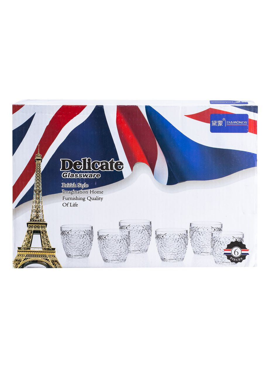 Набор стаканов из 6 штук по 300 мл стеклянный HP554 TS Kitchen (369654293)