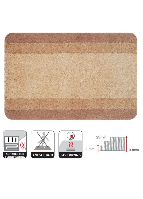 Коврик для ванной Balance 70х120 см, бежевый (10.09238) Spirella (334009100)
