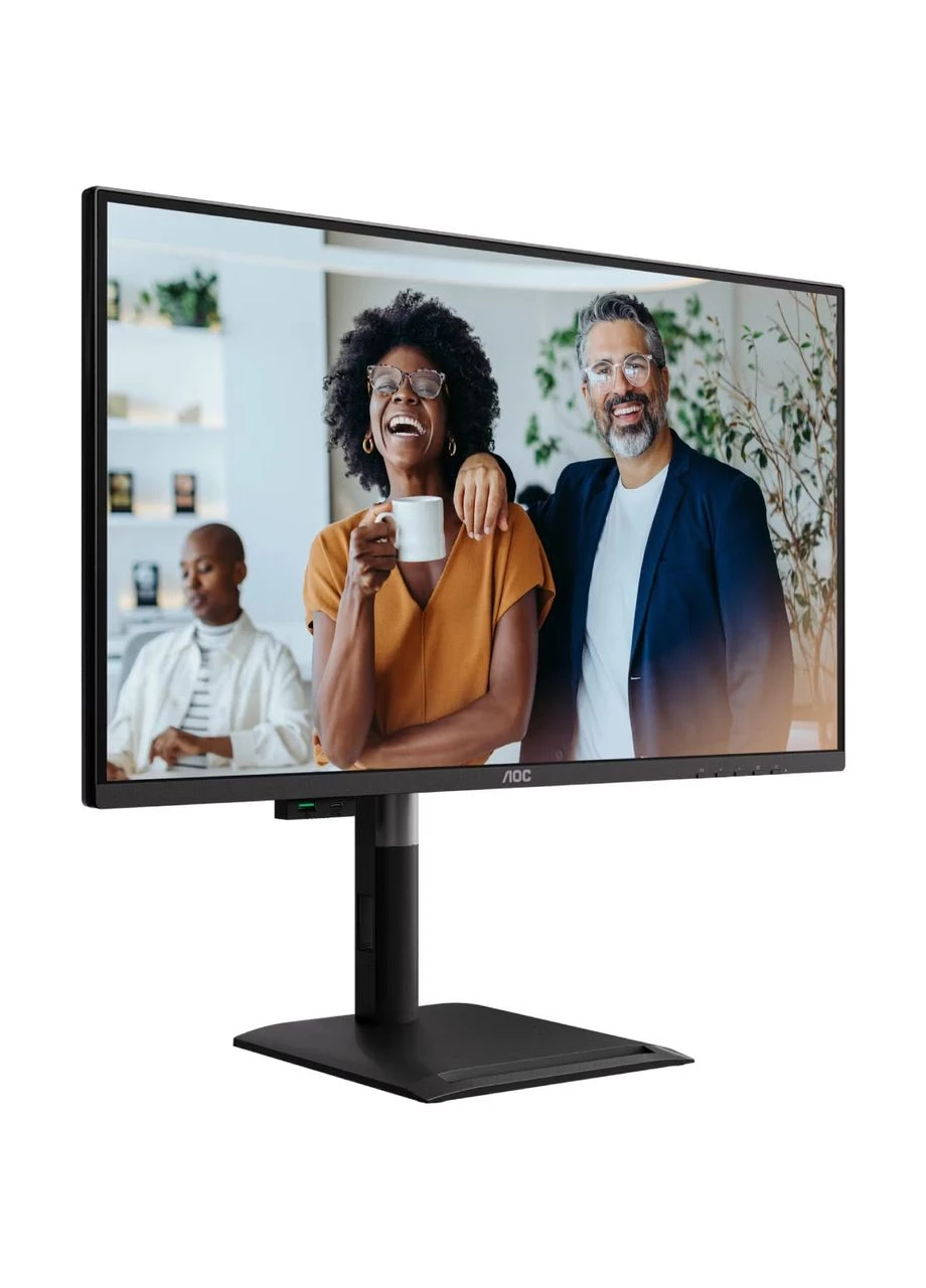 Монітор TFT 27" Q27P4CV, QHD, IPS, 120Hz, HDMI, DP, USB-C, RJ-45, USB-hub, HAS, Pivot, колонки, чорний AOC (389484410)